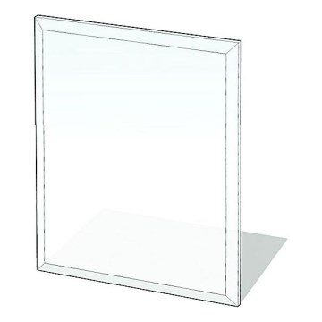 Plaque de verre pour dessous de cheminée 1200x1000x8 mm rectangle