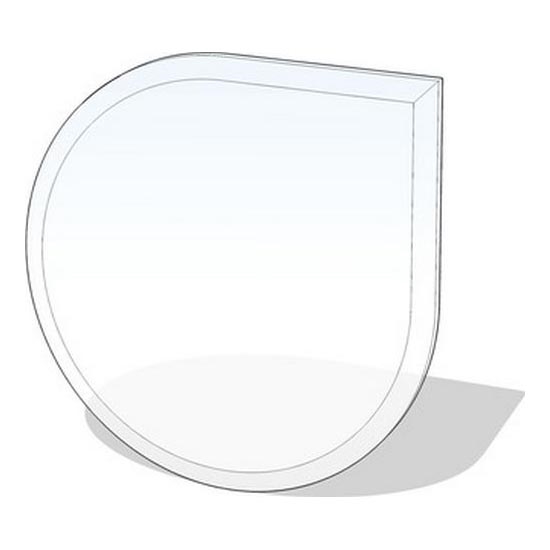Plaque de verre pour dessous de cheminée 1250x1250x8 mm larme