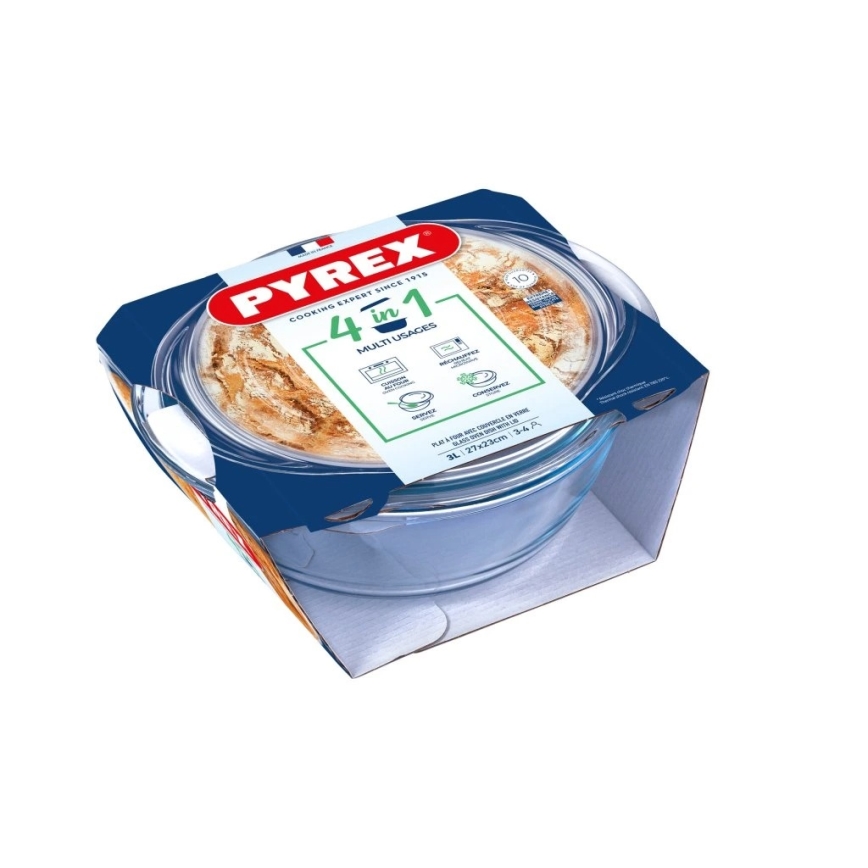 Plat à gratin PYREX 3 l avec couvercle