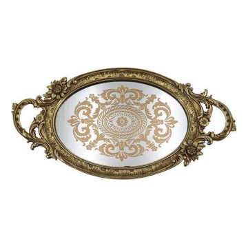 Plateau décoratif 46,5x24,4 cm doré