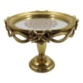Plateau décoratif d. 25,5 cm doré