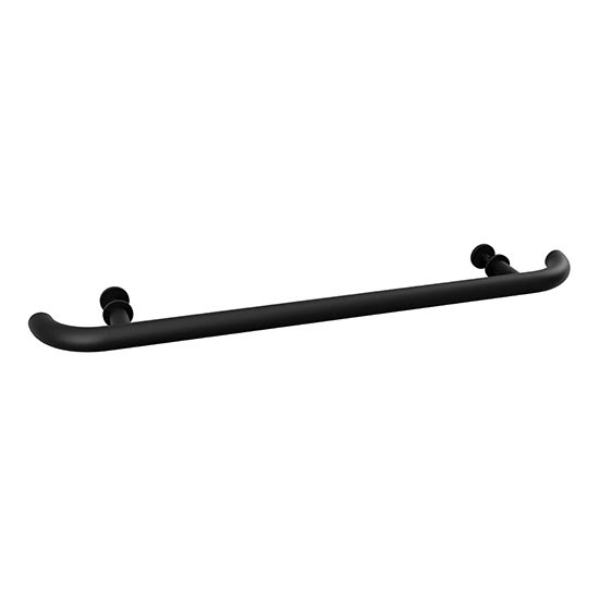 Poignée de porte 80x4 cm inox/noire