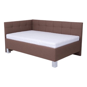 Polsterbett mit Stauraum ohne Matratze MARIA PETITE 120x200 cm braun
