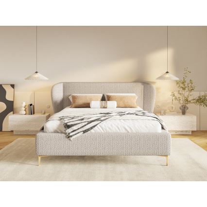 Polsterbett ohne Matratze DALIA 180x200 cm grau