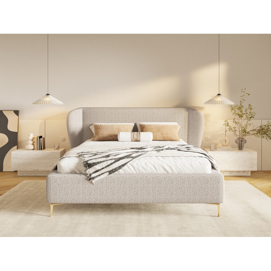 Polsterbett ohne Matratze DALIA 180x200 cm grau