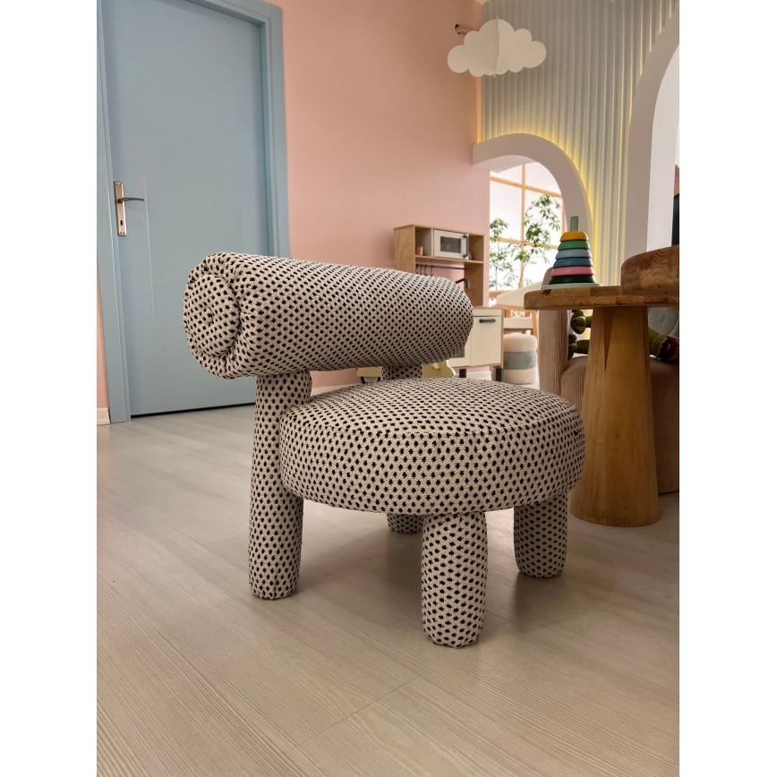 Poltrona per bambini MAVI beige/nero