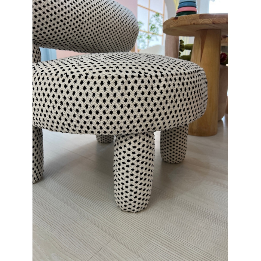 Poltrona per bambini MAVI beige/nero