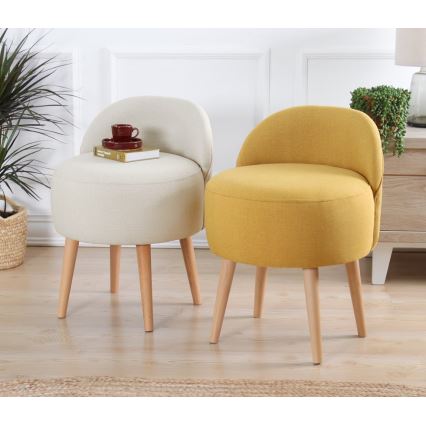 Poltrona per bambini NIKI, Ø 46 cm, crema