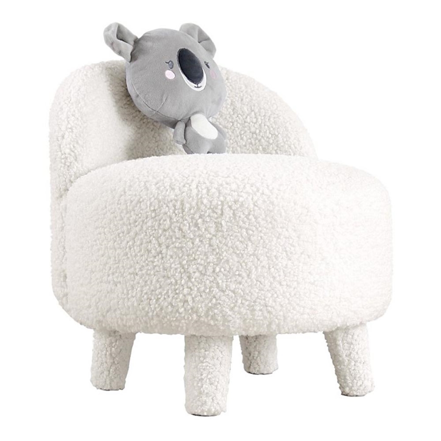Poltrona per bambini PIXI, diametro 46 cm, bianca