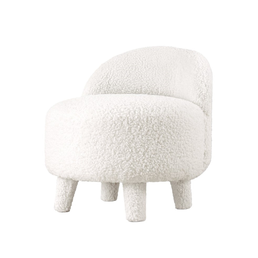 Poltrona per bambini PIXI, diametro 46 cm, bianca