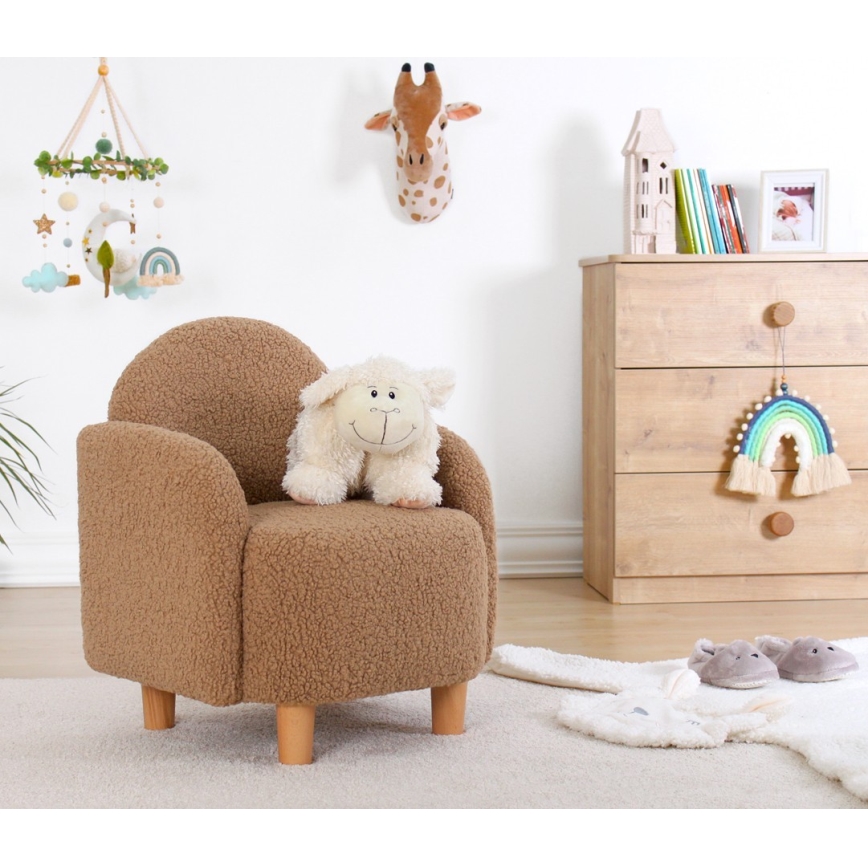Poltroncina per bambini DORY, marrone