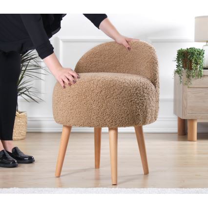 Poltroncina per bambini MIKI, diametro 46 cm, marrone