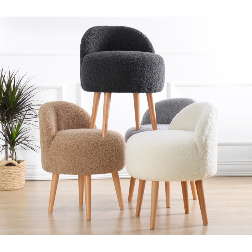 Poltroncina per bambini MIKI, diametro 46 cm, marrone