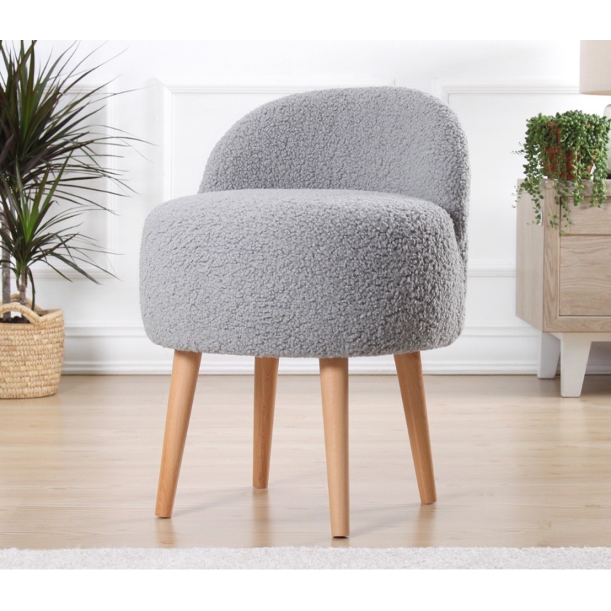 Poltroncina per bambini MIKI Ø 46 cm grigia