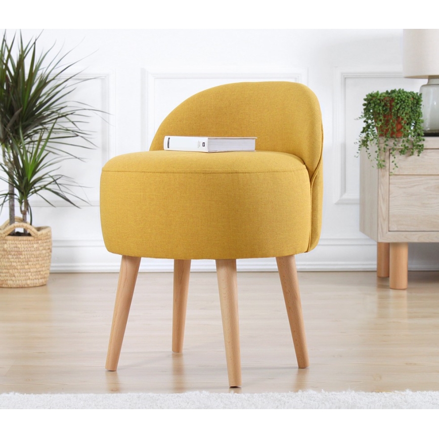 Poltroncina per bambini NIKI, diametro 46 cm, gialla