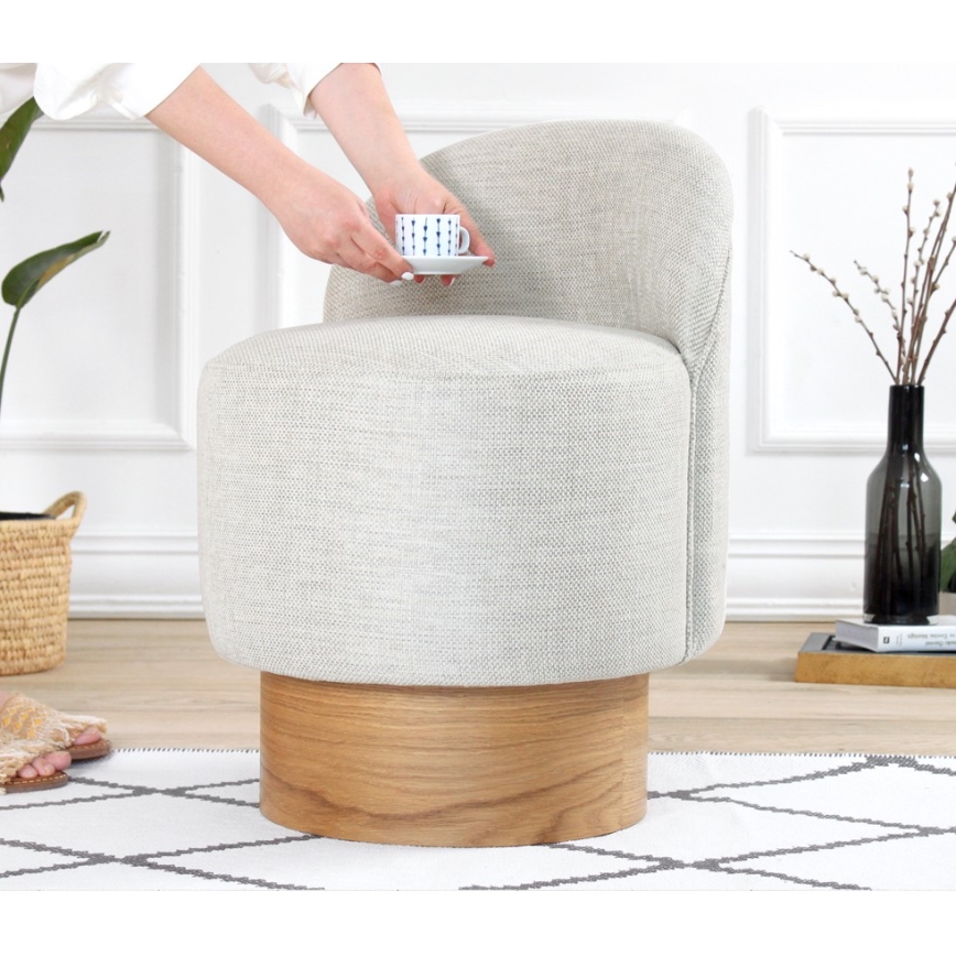 Poltroncina per bambini RIKI 40x47 cm grigio chiaro