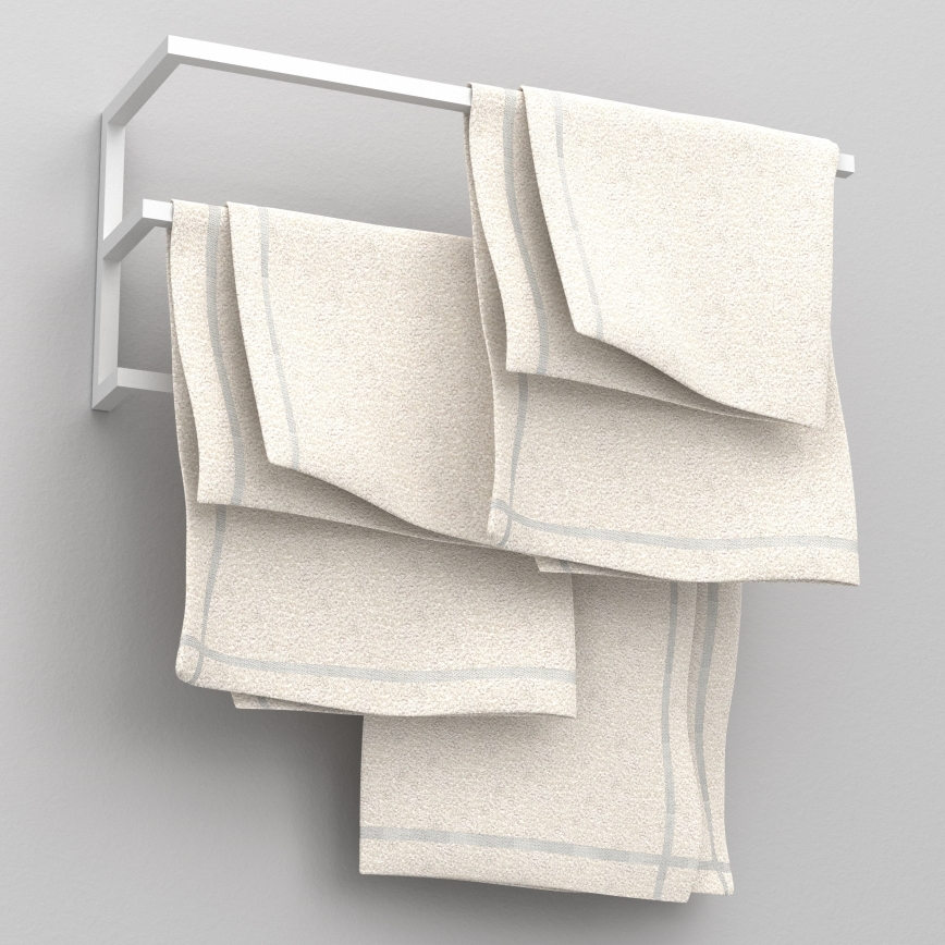 Porta asciugamani da parete 25x60 cm bianco