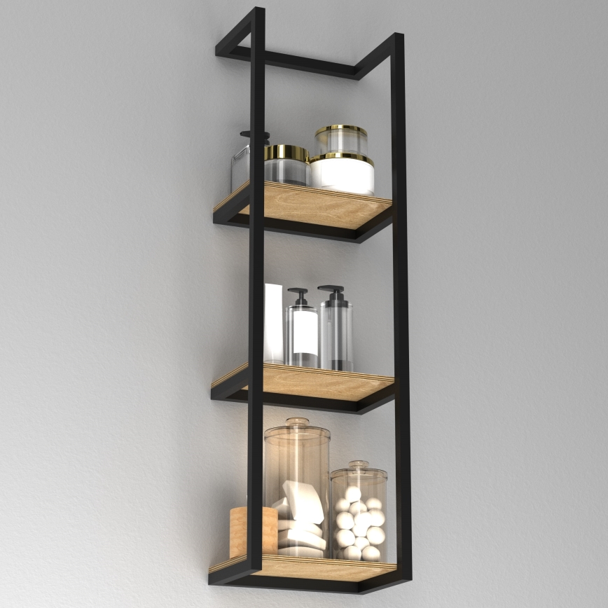 Porta asciugamani da parete 78x23 cm nero