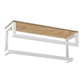 Porta asciugamani da parete con ripiano 14x40 cm bianco