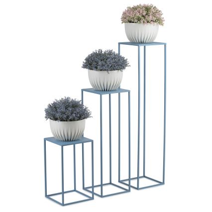 Portafiori 100x24 cm blu