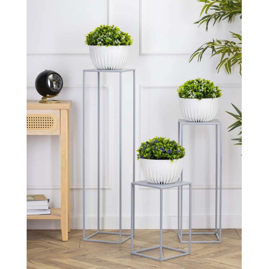 Portafiori 100x24 cm grigio