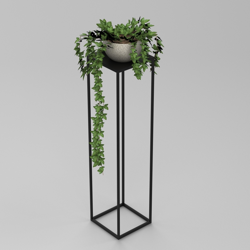 Portafiori  100x24 cm nero