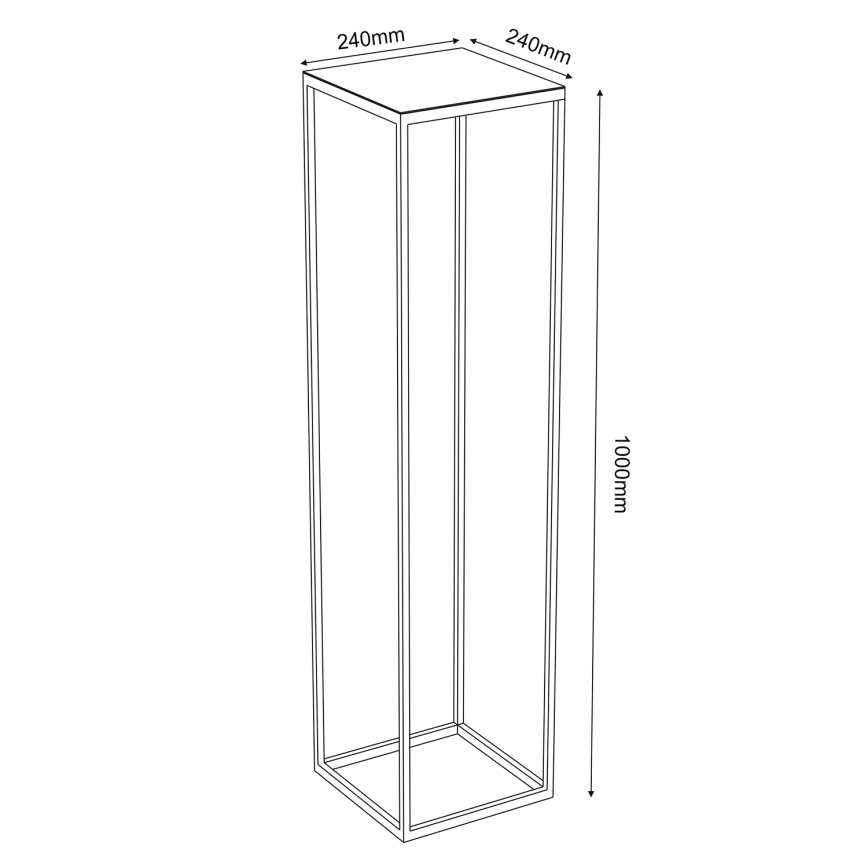 Portafiori  100x24 cm nero