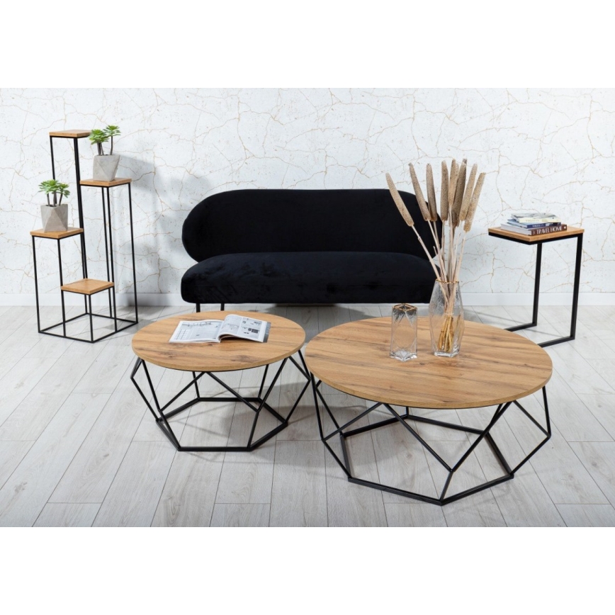 Portafiori 110x40 cm nero/marrone