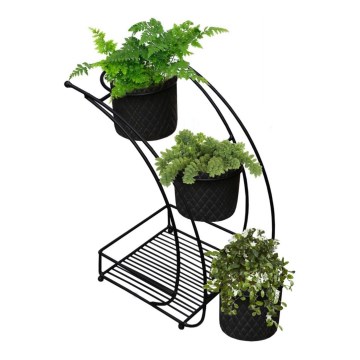 Portafiori 37x19 cm nero/metallo
