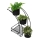 Portafiori 37x19 cm nero/metallo