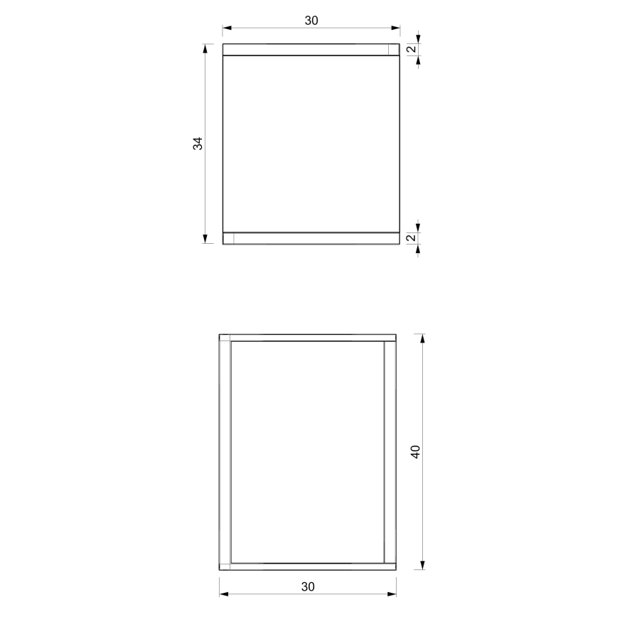 Portafiori 40x30x34 cm bianco