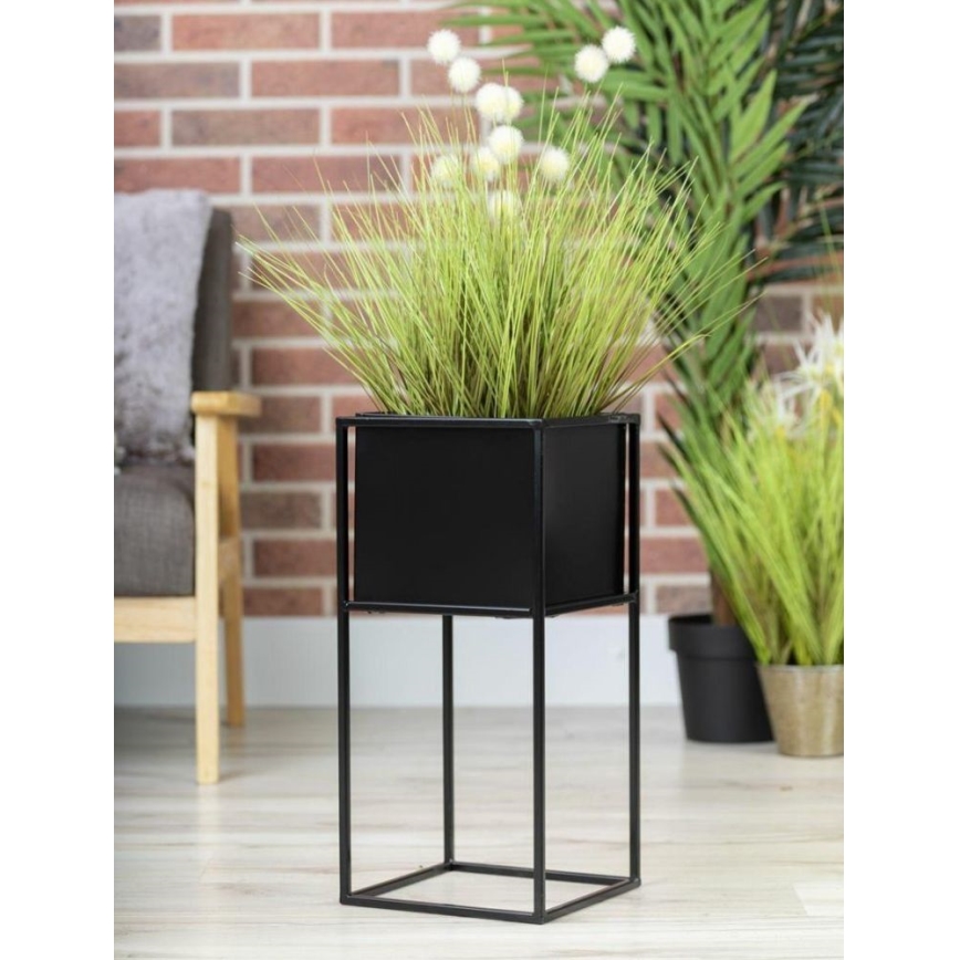 Portafiori 50x24 cm nero