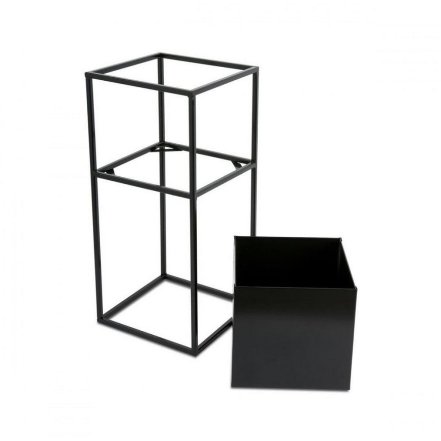 Portafiori 50x24 cm nero