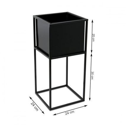 Portafiori 50x24 cm nero
