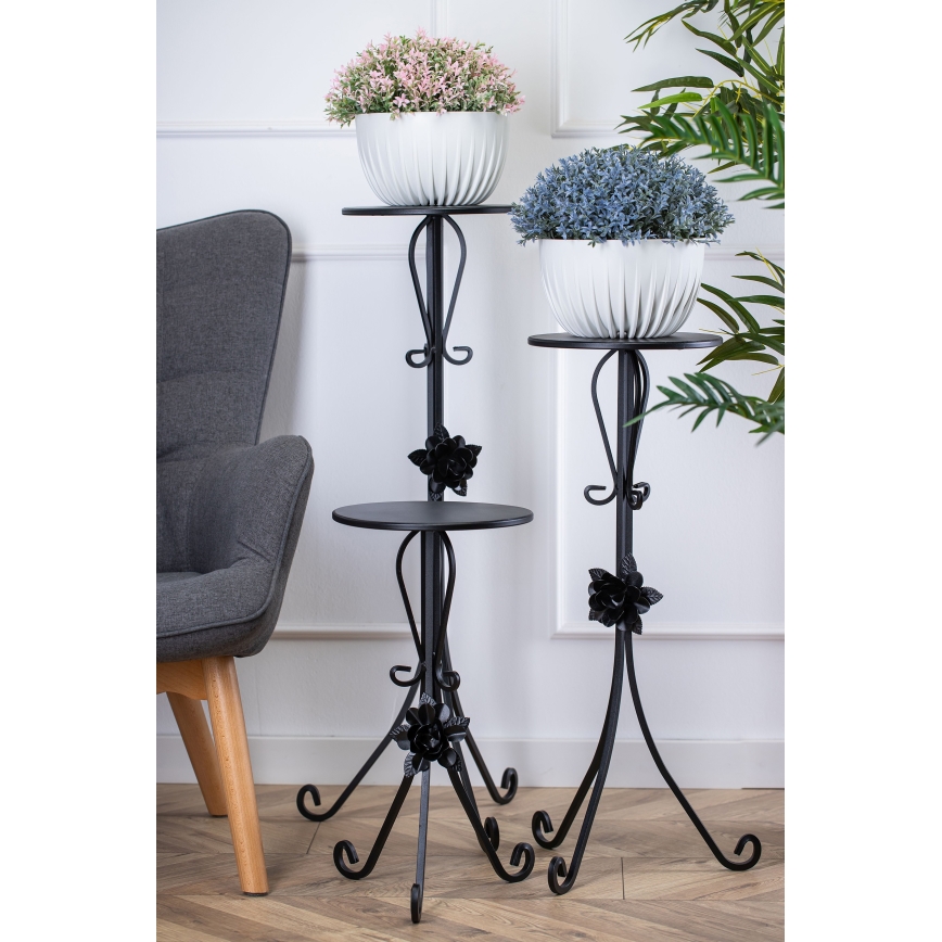 Portafiori 55x33 cm nero