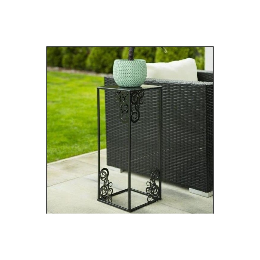 Portafiori 60x24 cm nero
