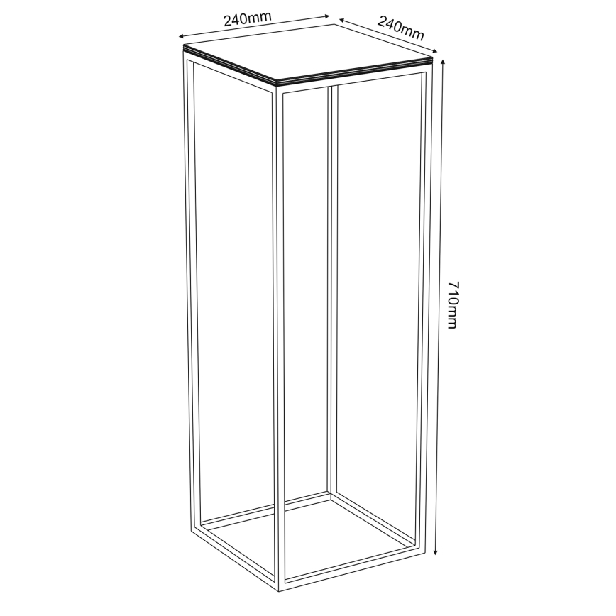 Portafiori 70x24 cm bianco
