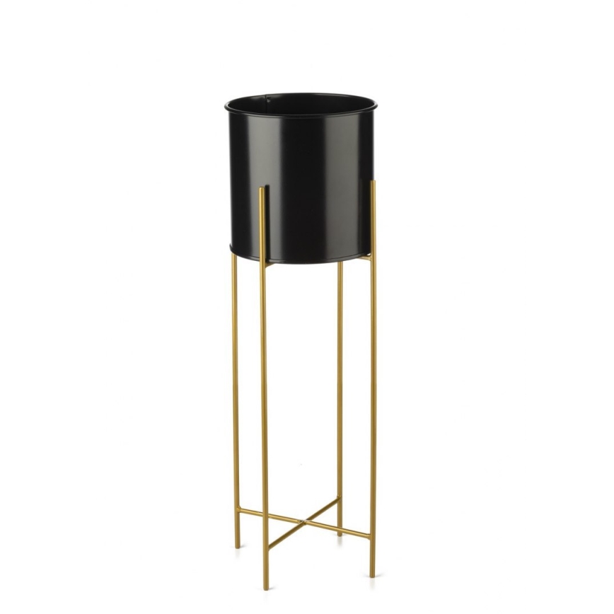 Portafiori 75x17 cm nero/oro