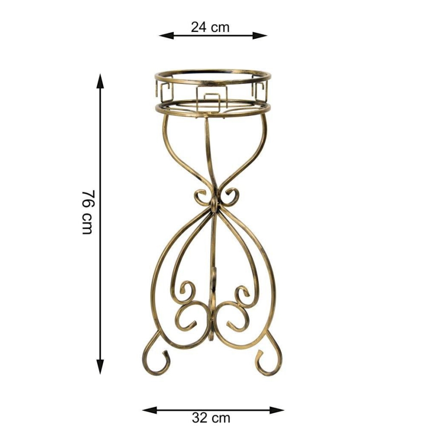 Portafiori 76x32 cm oro
