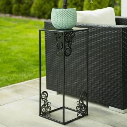 Portafiori 80x24 cm nero
