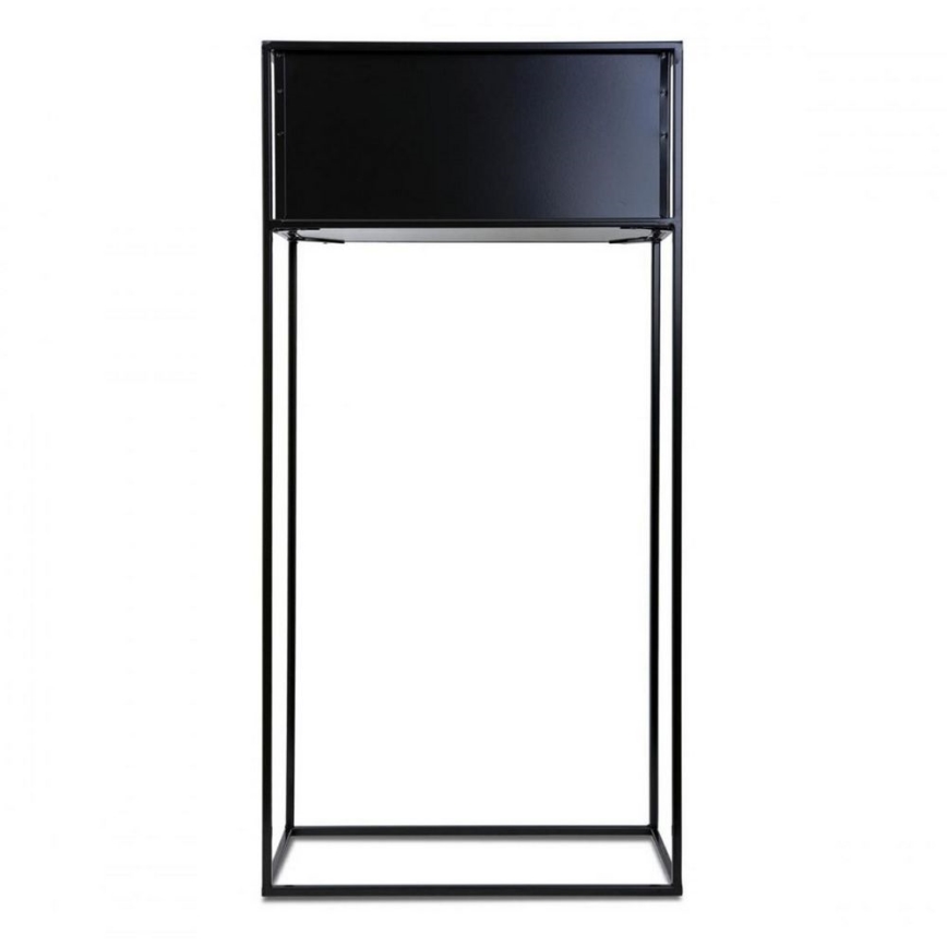 Portafiori 90x44 cm nero