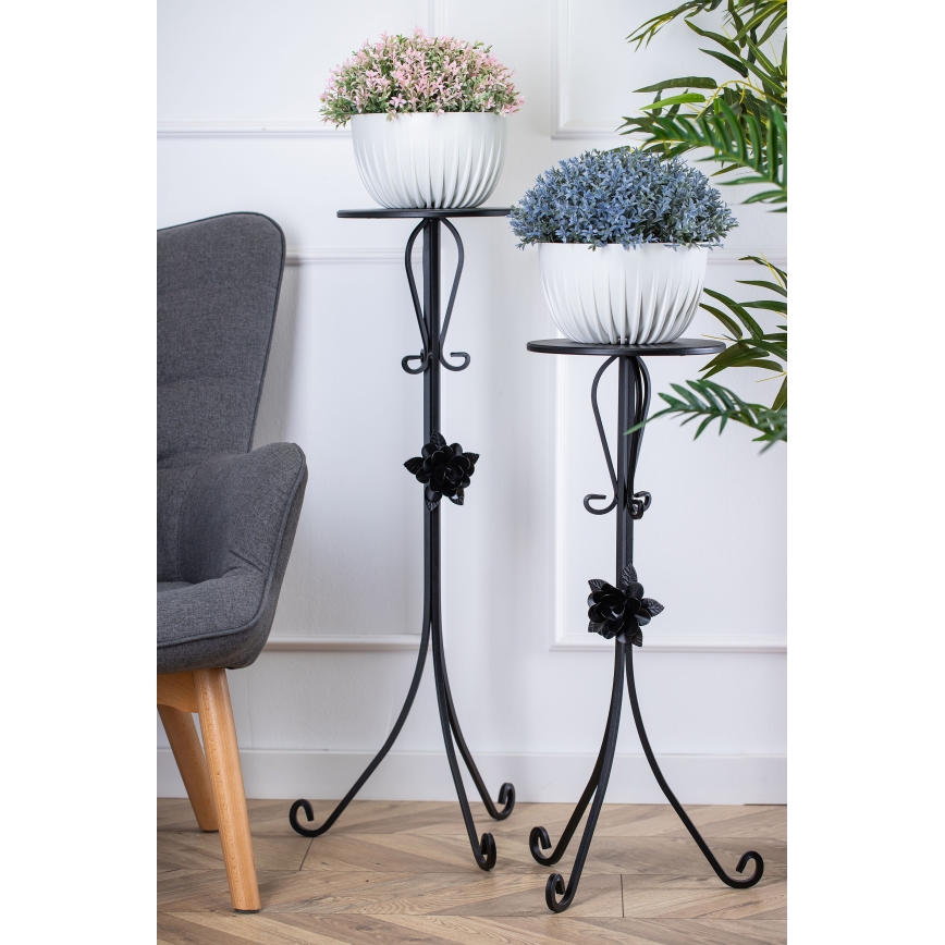 Portafiori 95x39 cm nero