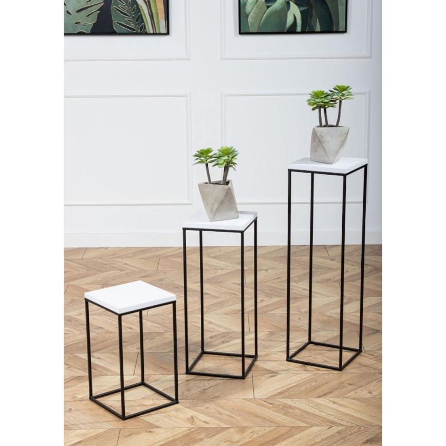 Portafiori BASICLOFT 80x24 nero/bianco