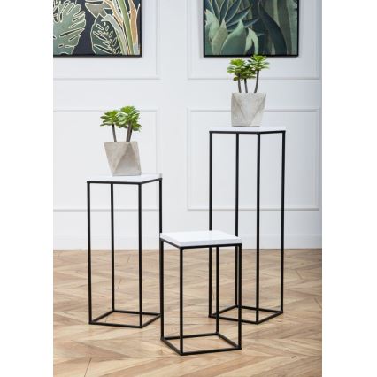 Portafiori BASICLOFT 80x24 nero/bianco