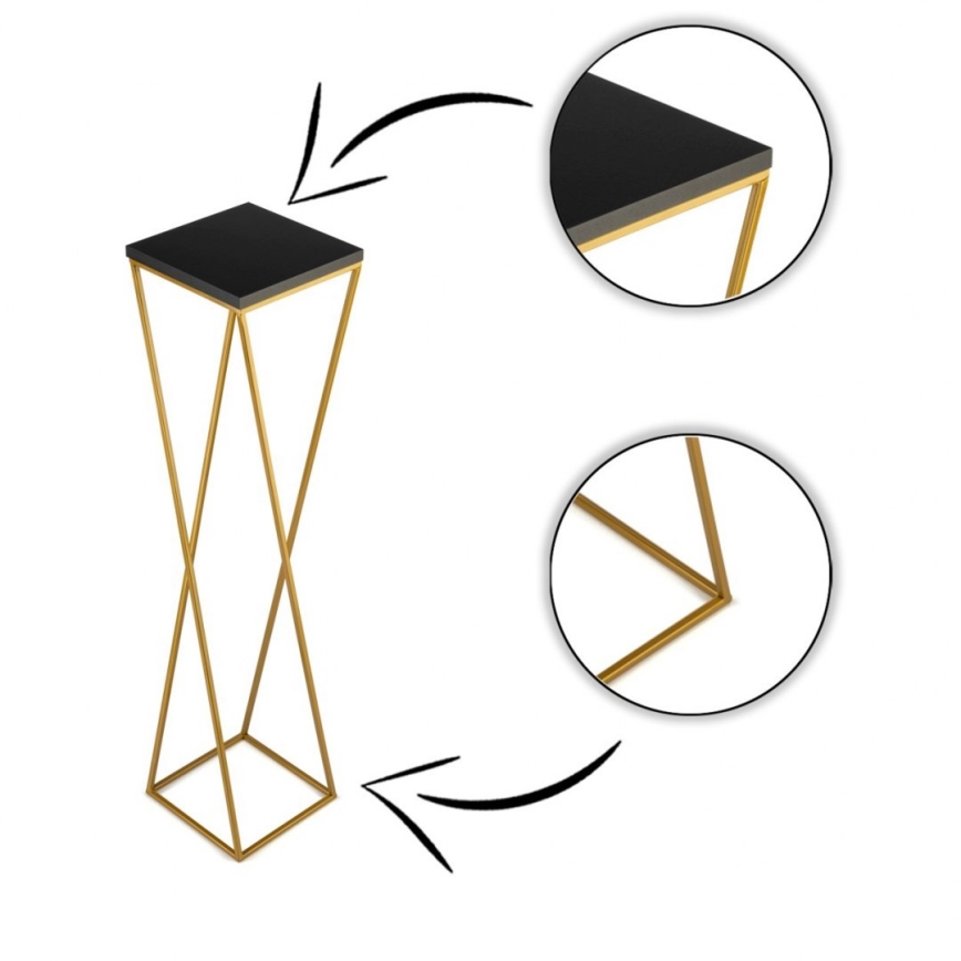 Portafiori LOFT 100x24 cm oro/nero