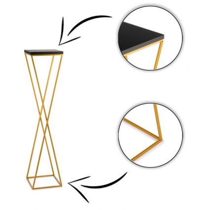 Portafiori LOFT 100x24 cm oro/nero