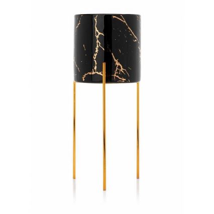 Portafiori NILA 28x11 cm nero/oro