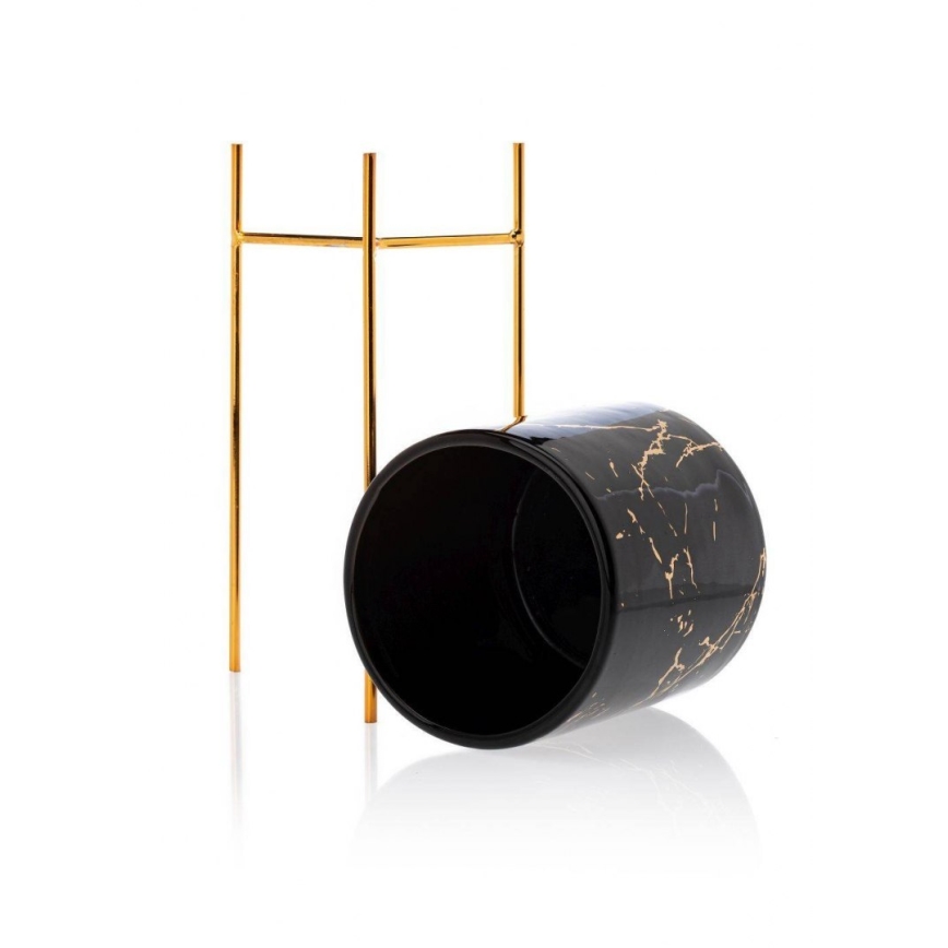 Portafiori NILA 28x11 cm nero/oro