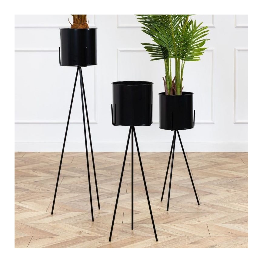 Portafiori TRIPOD 110x25 cm nero