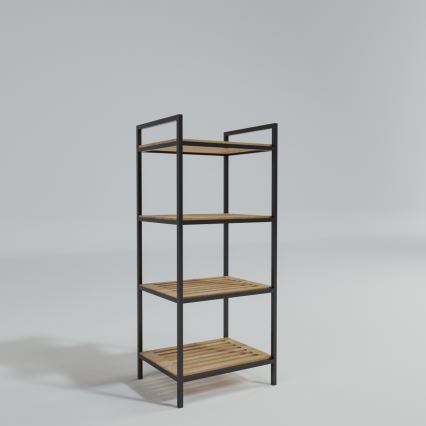 Portaoggetti per il bagno STRALSUND 110x45 cm quercia/nero